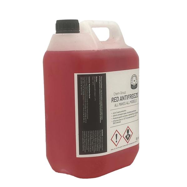 Red Coolant Concentrated -22ºC OAT Antifreeze Ready to Use SAE J1034,D3306 5L