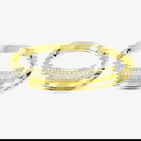 Swarovski Dextera Magnetic Closure Gold Tone Plated Hinged Bangle 5669498