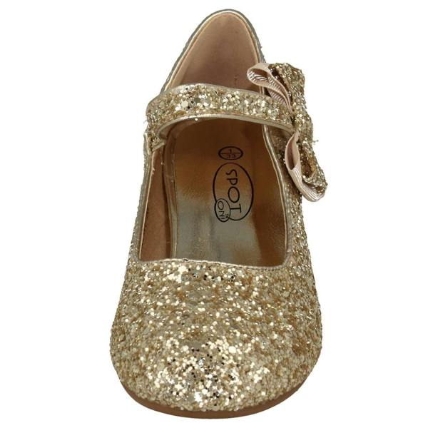 Spot On Girls Spot On Block Heel Party Shoes H3086