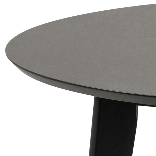 Wyld Haus Saffron Round Black Wooden Dining Table