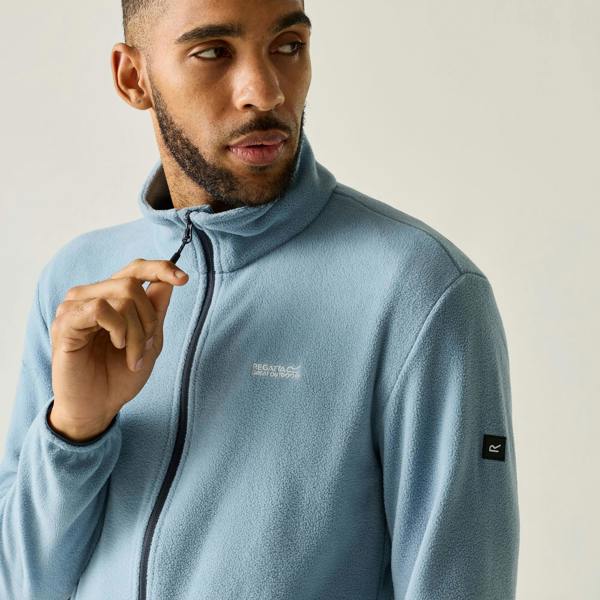 Regatta Mens Harrow Full Zip Fleece Jacket - Dusky Blue - 