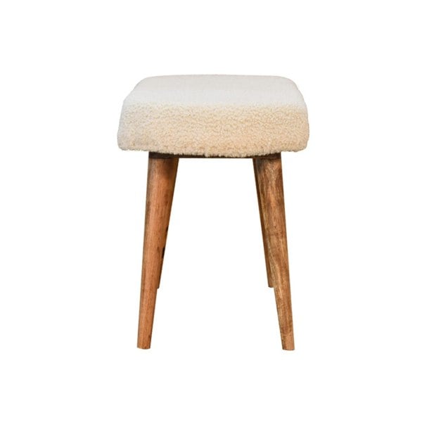 Artisan Furniture Cream Boucle Nordic Bench