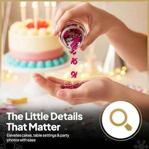 16th Birthday Pink and Silver Foil Confetti Pack for Party Tables and Celebration Displays image 9