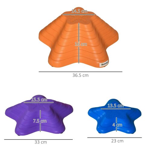 Bobobiy Balance Stepping Stones Kids, 6-Piece Starfish Style Non-slip Obstacle Course, Garden Sensory Toys for Toddler 3-8 Years