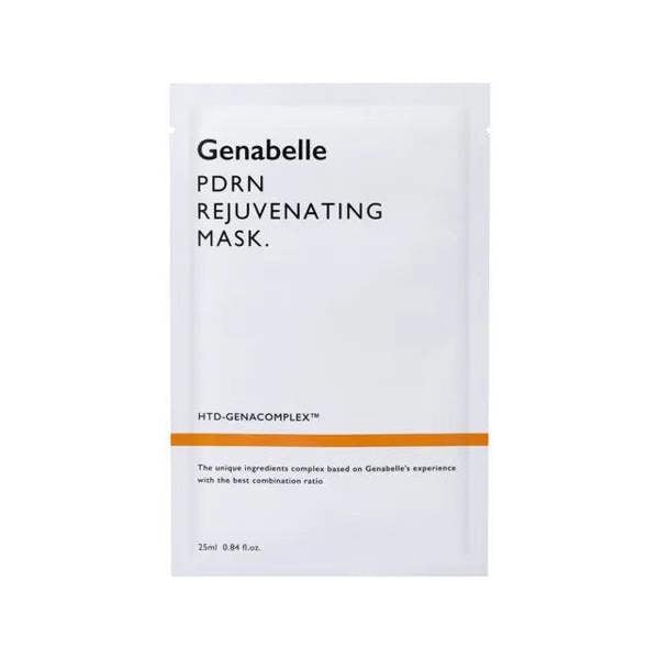 Genabelle PDRN Rejuvenating Mask – 5-pack premium clinical sheet masks formulated with 5,000 ppm Salmon DNA PDRN, HTD-GENACOMPLEX, and Tripeptide-1 available at Atelier De Glow UK.