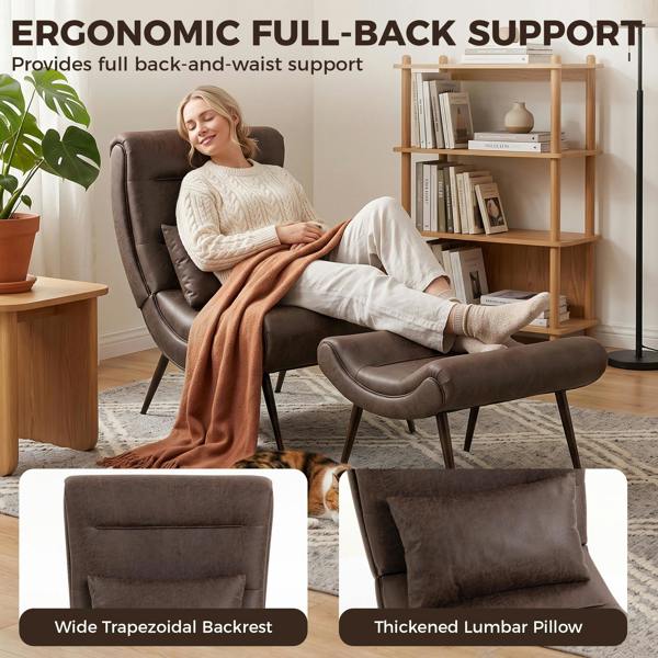Accent Chair with Ottoman