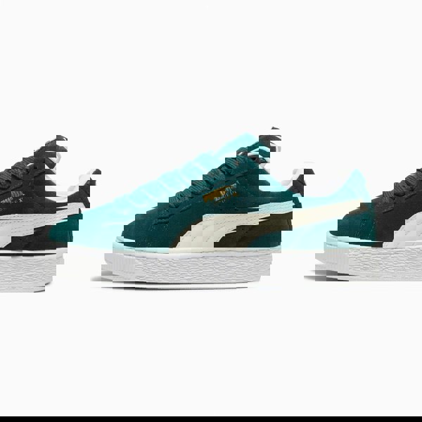 Puma 395205-21 Unisex Suede XL - Dark Green/White