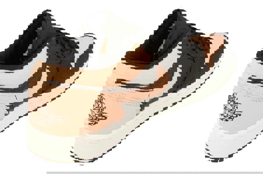 Nike Air Jordan 1 Low Mens Trainers 553558 034 - Black Arctic Orange White 034 - Photo 2