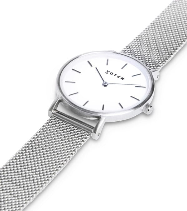 Votch Silver & Silver Watch | Mesh Petite