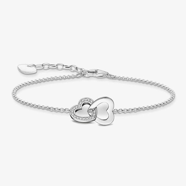 THOMAS SABO Silver Intertwined Heart Bracelet A2163-051-14-L19V