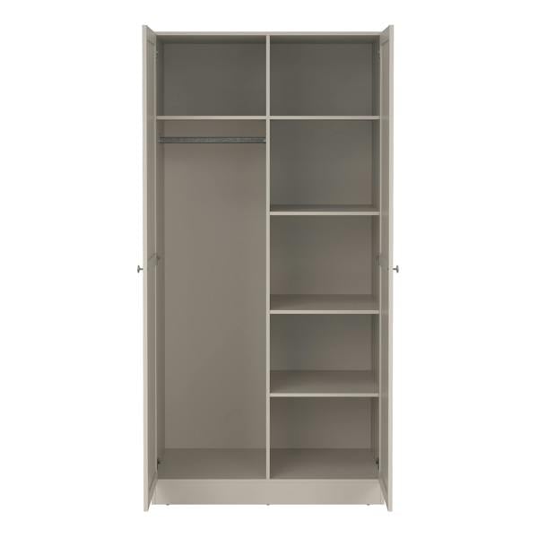 Furniture To Go Brande Wardrobe with 2 Frame Doors in Cashmere