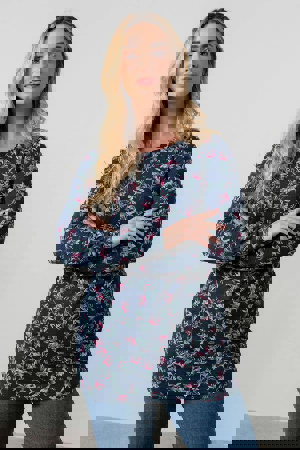 Lily & Me High Tea Organic Cotton Jersey Tunic Navy