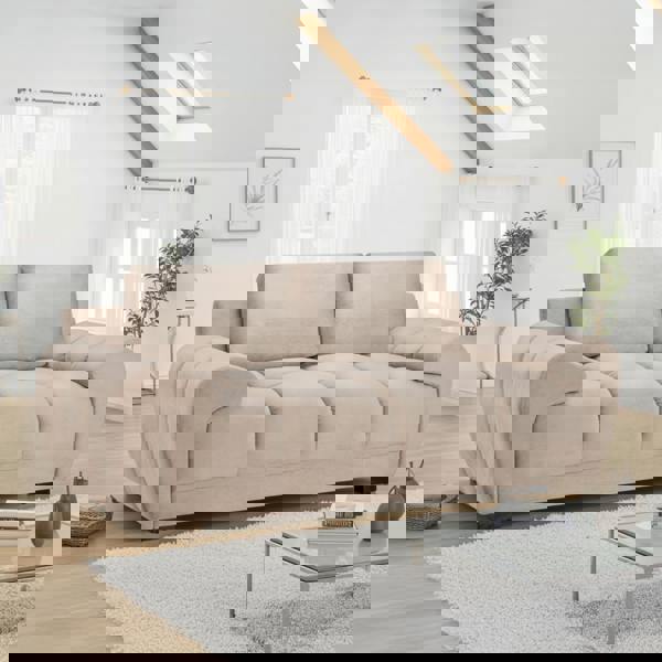 Furnishings For Less Zura Plush Velvet Large 3 + 2 Sofa Suite | Cream, Grey or Mocha