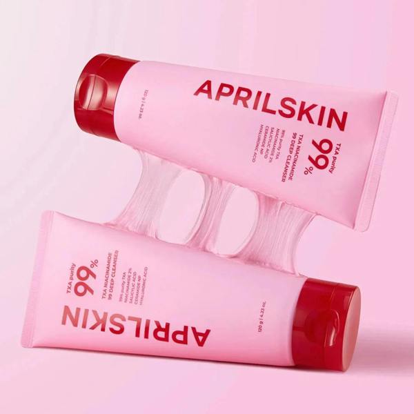 APRILSKIN TXA Cleanser – Professional-grade "Melanin Regulator" for achieving a clear, luminous, and high-definition "Glass Skin" look, shop at Atelier De Glow UK.