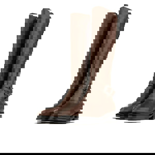 Embassy London Jamie - Brown - Women's leather tall riding boots with rounded toe in brown