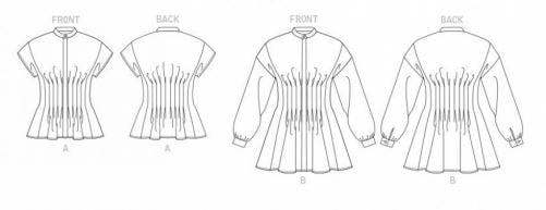 Vogue Sewing Pattern 1874, Tops for Women, A5 (6-8-10-12-14) - Intermediate
