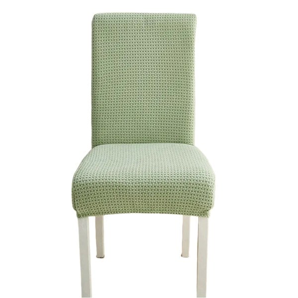 Anyseat Chair Cover Light Green Micro Knitted Design with Elastic Material for Dining Room Kitchen Wedding Hotel Banquet Restaurant