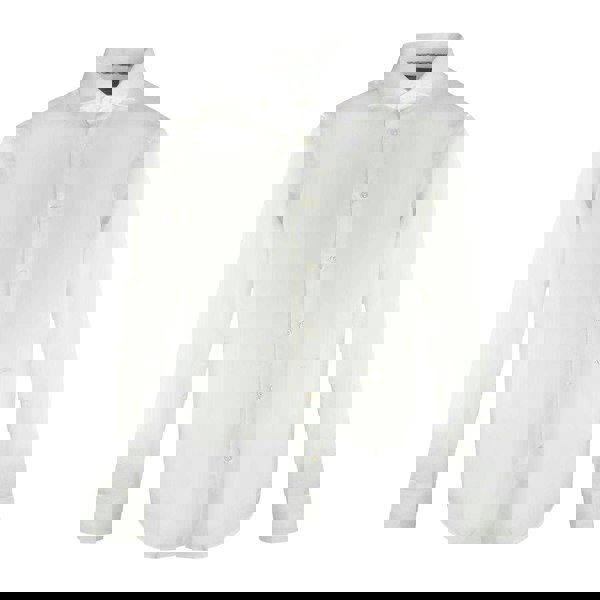 Aquascutum Mens Embroidered Logo Cotton Shirt - White