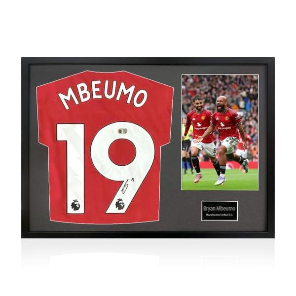 Bryan Mbeumo Signed Manchester United Shirt Classic Frame (ACG Cert)