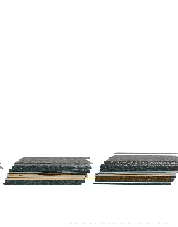 Rectangular Clutch Green Leather