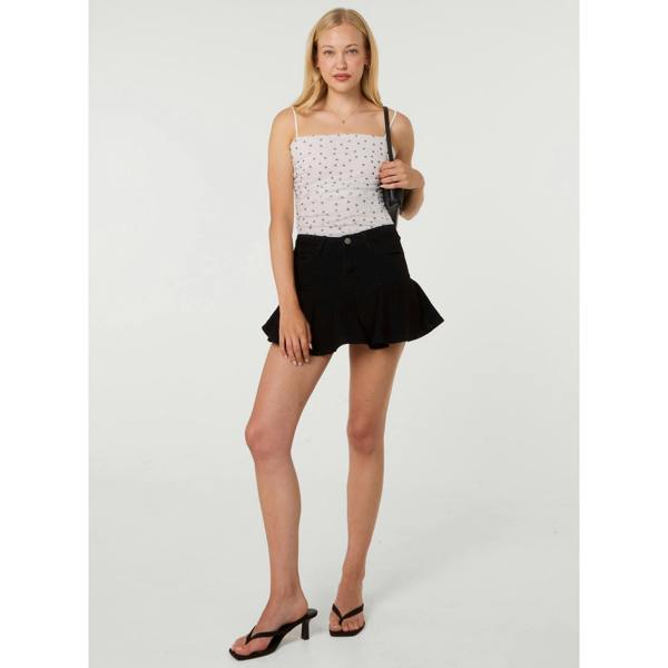 Pink Vanilla Polka Dot Mesh Ruch Bodysuit