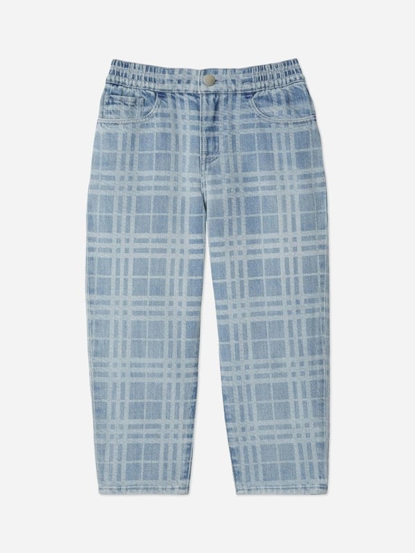 Burberry Kids Burberry Boys Check Carven Trousers in Blue