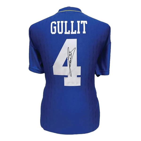 Unbranded Ruud Gullit signed Chelsea 1997 FA Cup Final shirt — Framed