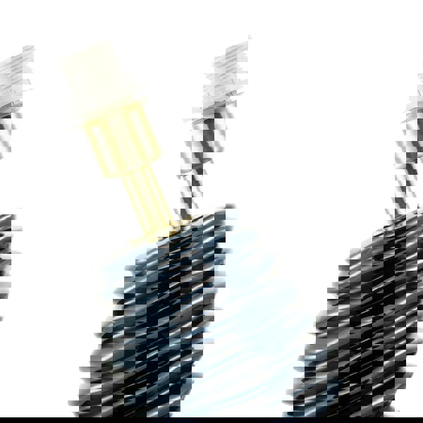 Modern Metallic Blue Gloss Ceramic Table Lamp Base with Ripple Grooves Image 4