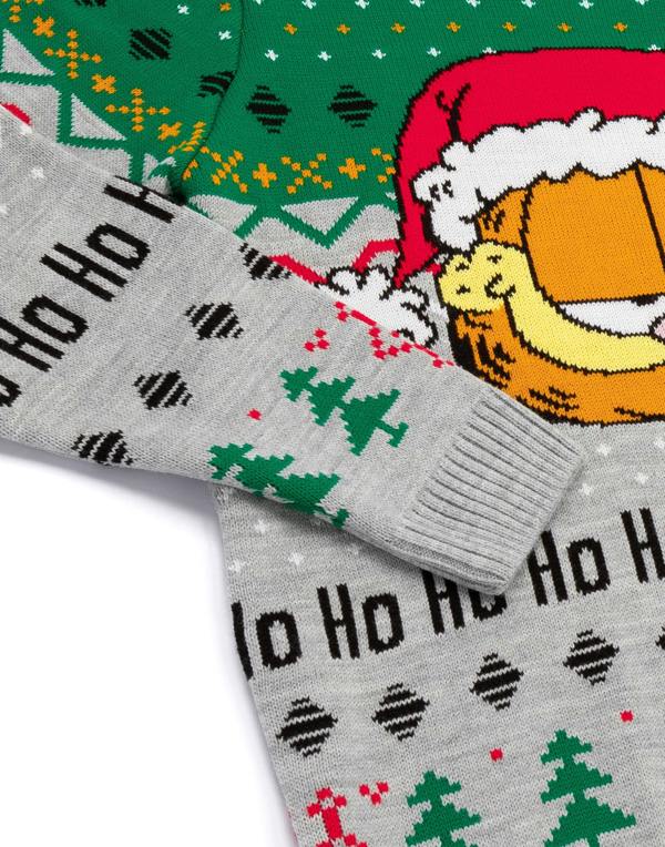 Garfield Mens Grey Character Christmas Jumper