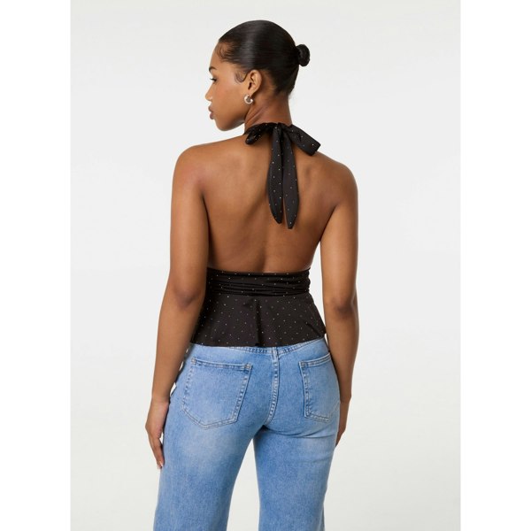 Pink Vanilla Diamante Halter Neck Top
