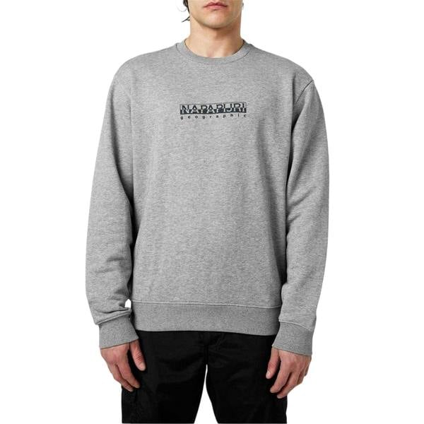 Napapijri Mens Logo Regular Sweatshirt - Grey - 