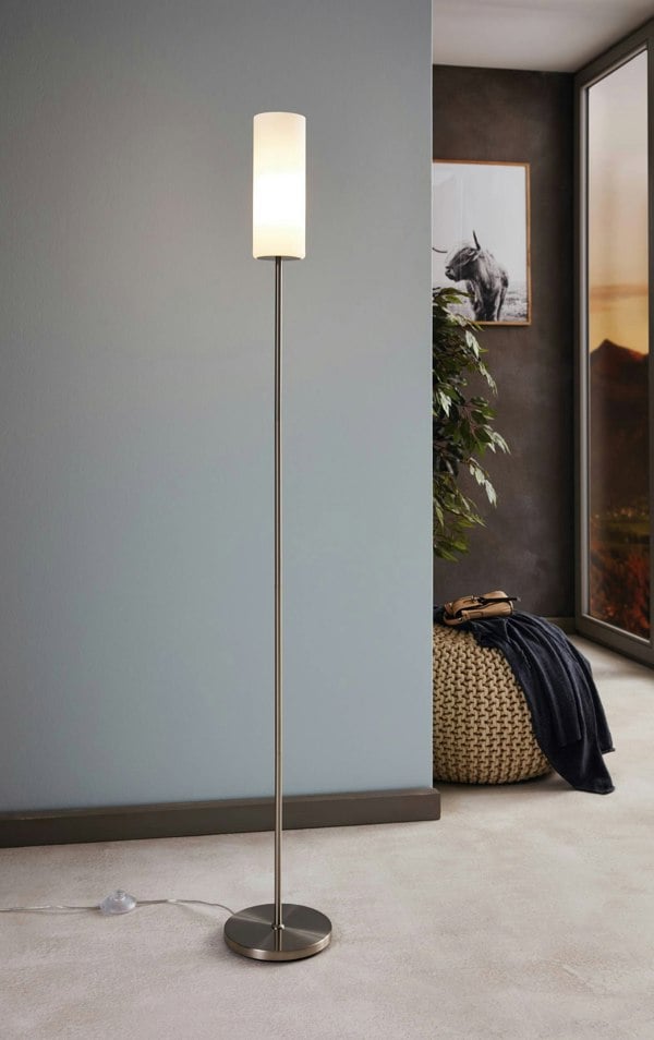 EGLO Troy 3 White / Nickel-Matt Floor Lamp