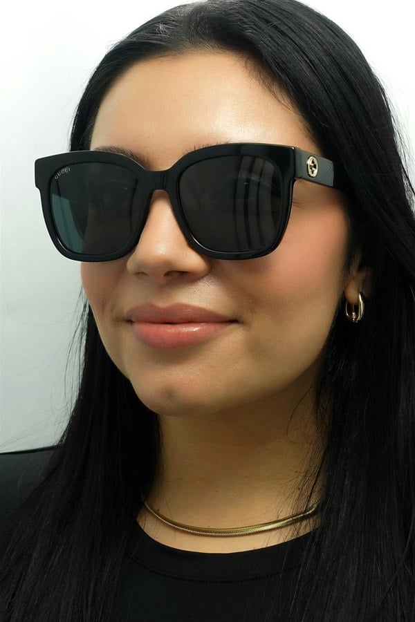 Gucci Sunglasses GG0034SN 001 Black Grey