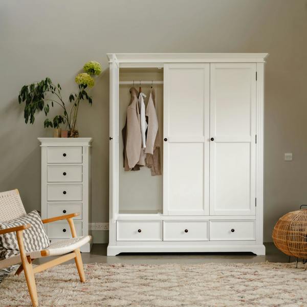 Statement Furniture Gainsborough Large Triple Wardrobe, 3 Door Bedroom Storage