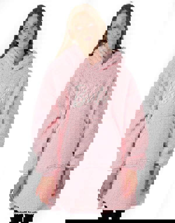 Barbie Girls Pink Logo Blanket Hoodie