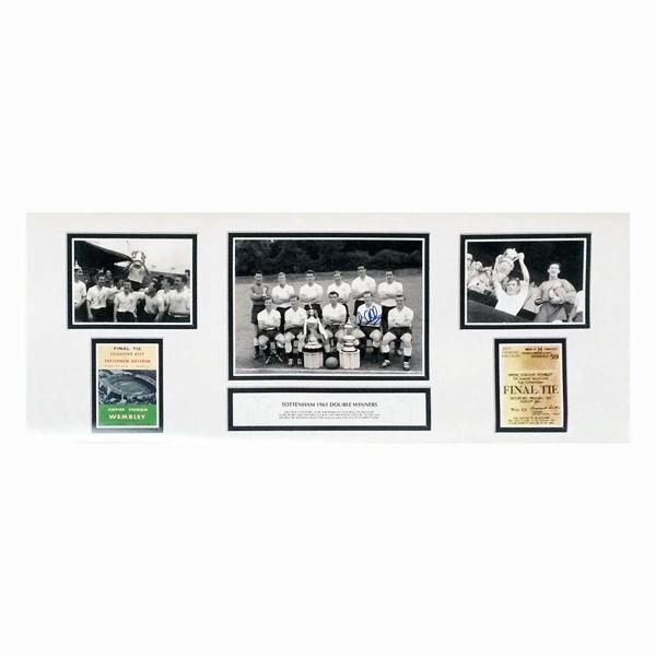 Les Allen signed Tottenham 1961 Double Winners storyboard. — Unframed