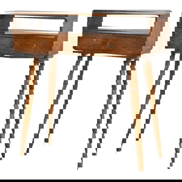 Artisan Furniture Solid Wood Curved Chestnut Console Table