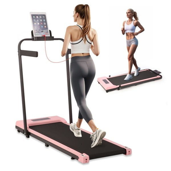 Leaper 2 in 1 Foldable Home Fitness Walking Running Treadmill With Handrail