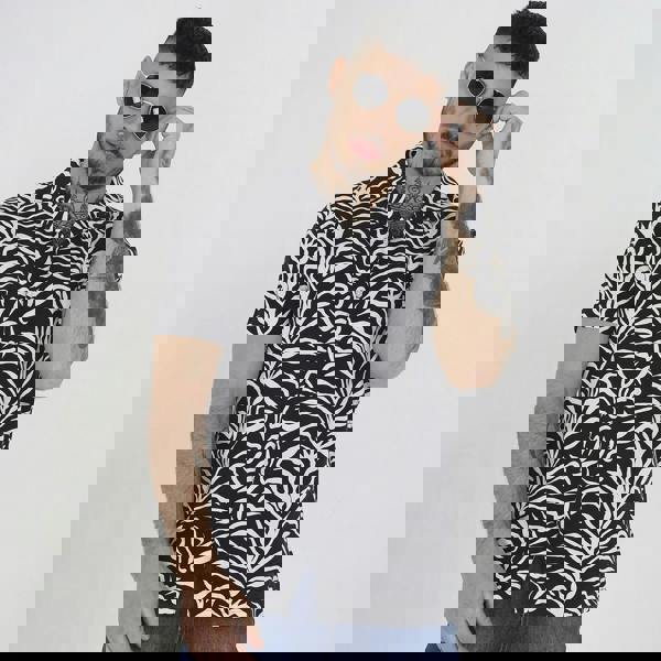 Brave Soul White Short Sleeve Print Shirt - White Image 1