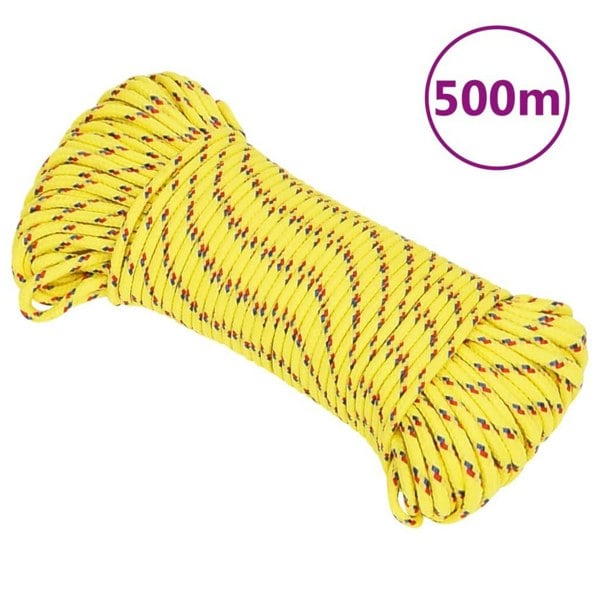 Berkfield Boat Rope Yellow 3 mm 500 m Polypropylene