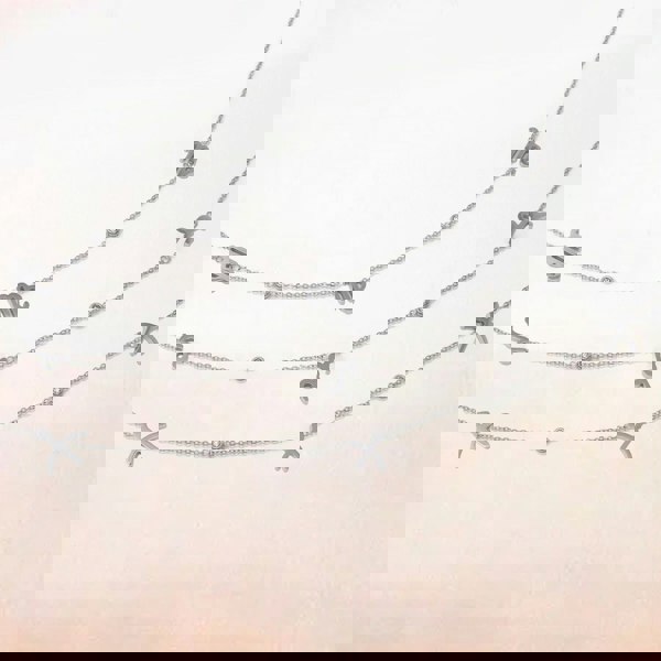 Say It With Sagittarius Necklace with CZ Stones - Silver Plated