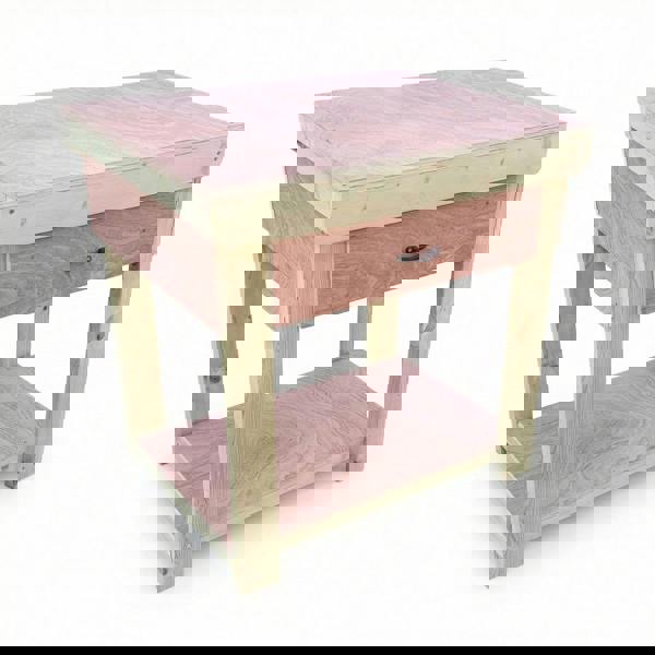 Wooden eucalyptus Top Workbench – Durable Tool Cabinet with Multiple Drawers, Ideal for Dry Indoor Spaces Such as Garages, Workshops, and Studios