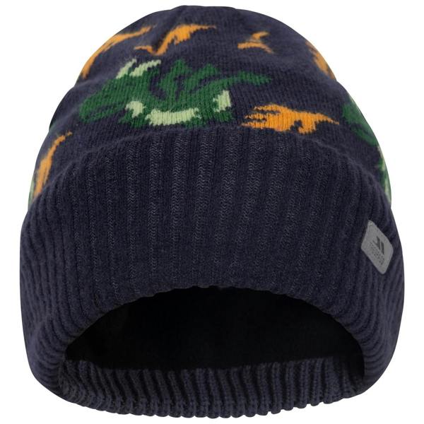 Trespass Boys Timbo Dragon Knitted Beanie - Navy - 