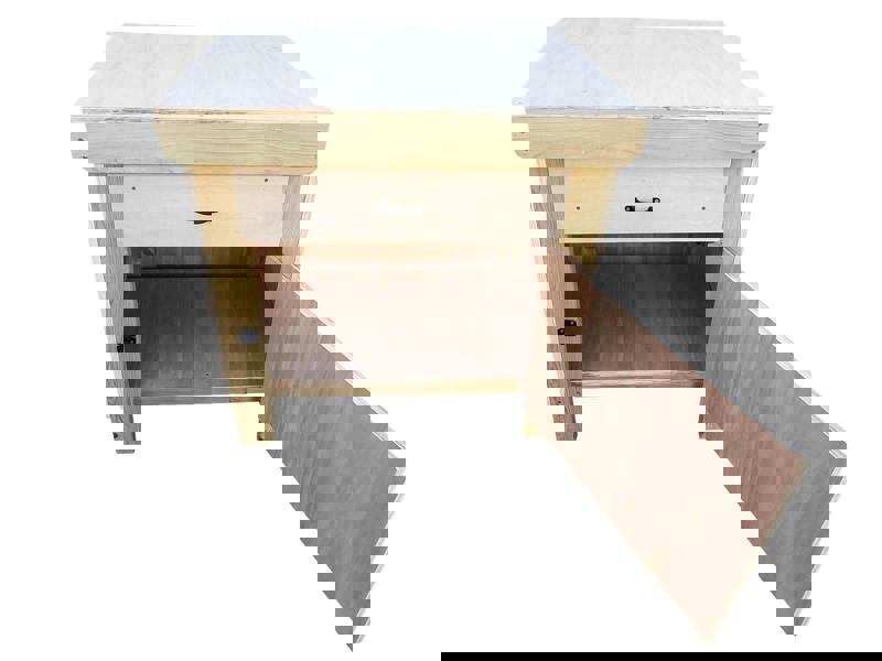 Arbor Garden Solutions Wooden Eucalyptus hardwood top storage workbench with lockable cupboard and drawers (V.4)