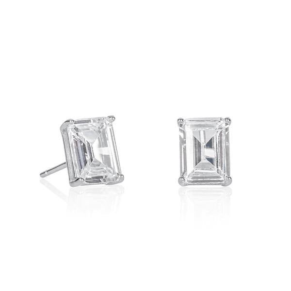 namana Dainty 925 Sterling Silver Rectangle Stud Earrings For Women