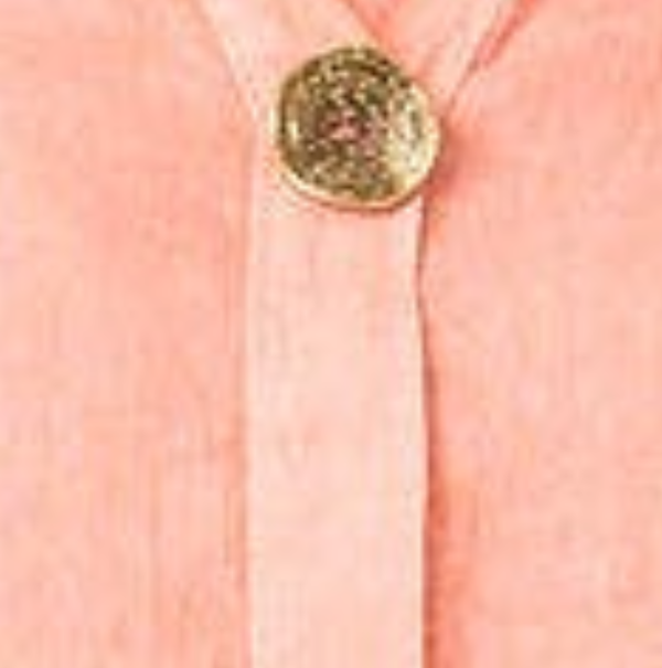 Izabel London Button Front 3/4 Sleeve Relaxed Blouse
