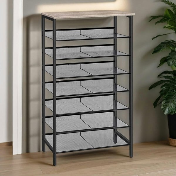 Rafaelo Mobilia Tall Shoe Shelf for 21-28 Pairs of Shoes