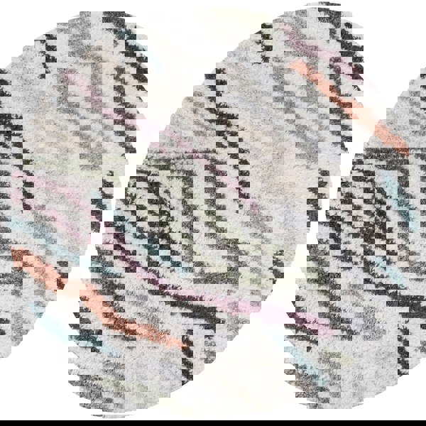 Moodi Shaggy Multicolour Rug, abstract design, 30 mm plush pile| THE RUGS