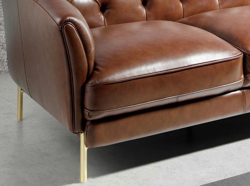 Angel Cerdá Chester sofa in cognac brown leather 6139/6140