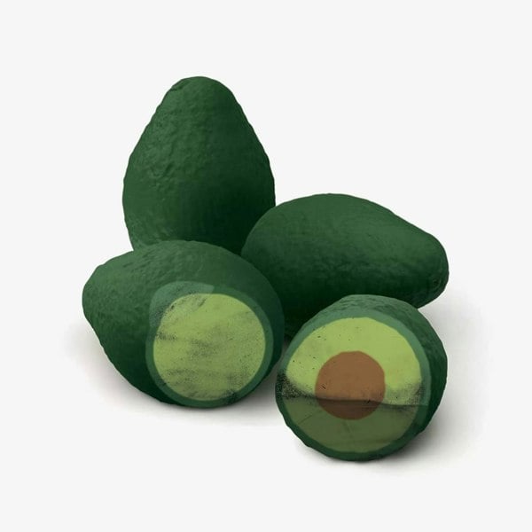T. H. Baker Fred 4 Piece Avocado Erasers Novelty Gift 5280878
